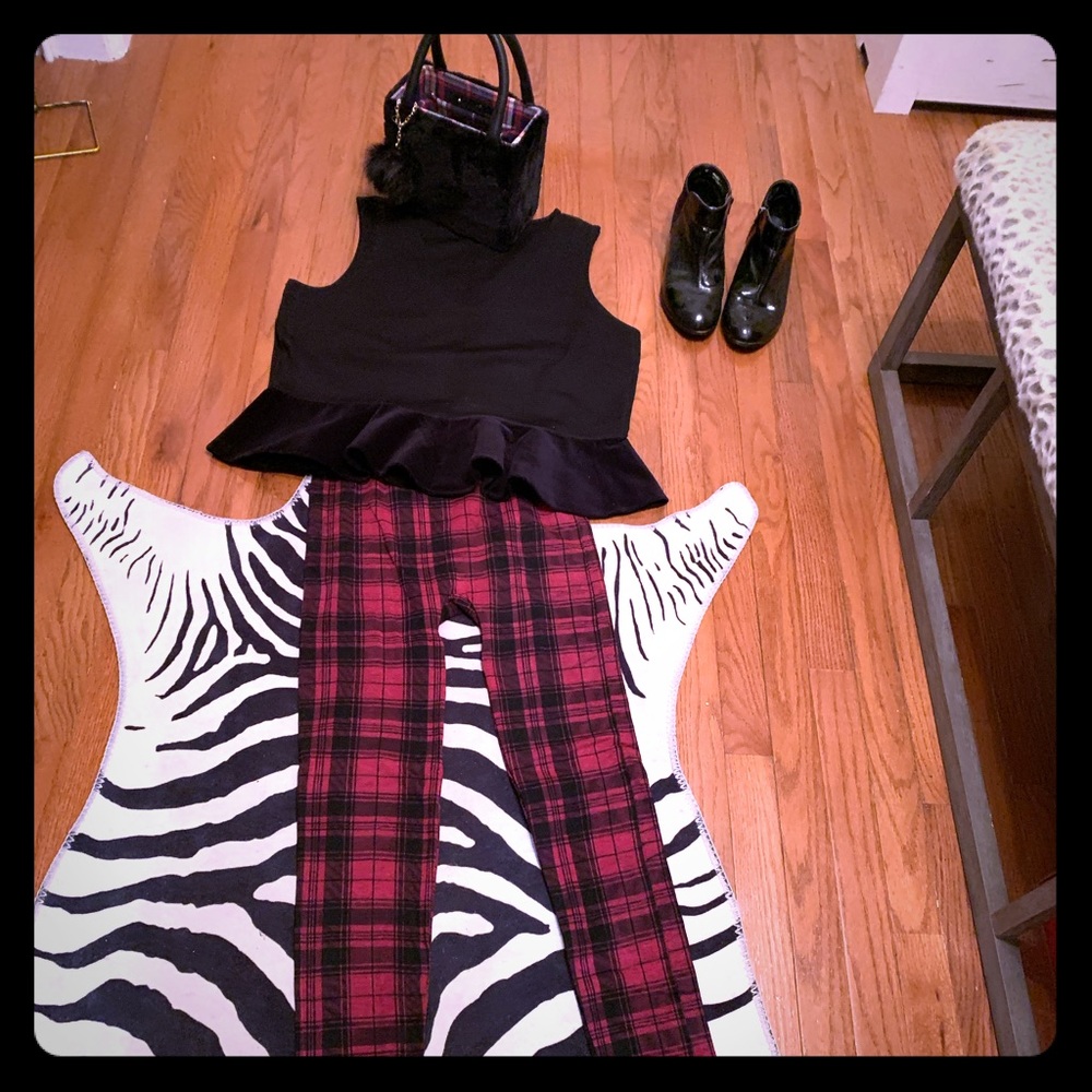 Plaid Soft Stretch Leggings